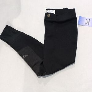 Girl Tuff Rider NWT Horseback Rising Equestrian Black Legging Pants S14